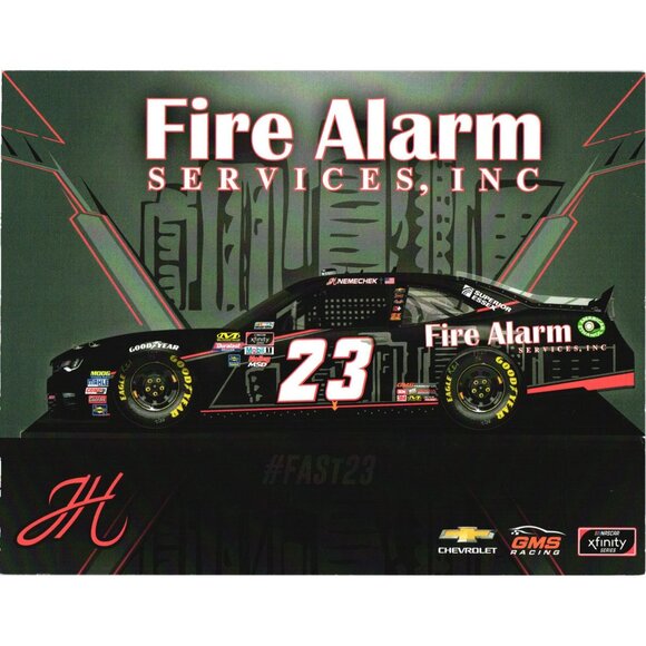 J H Nemecheck 23 2019 Racing Postcard Fire Alarm Services 8x6 - Picture 3 of 4